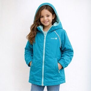 Therm Kids Size 8 Teal Insulated Jacket | Warm Outdoor Winter Coat